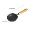 Avdolw Mini Cast Iron Oil Pot Wooden Handle, MultiUse Small Pan for