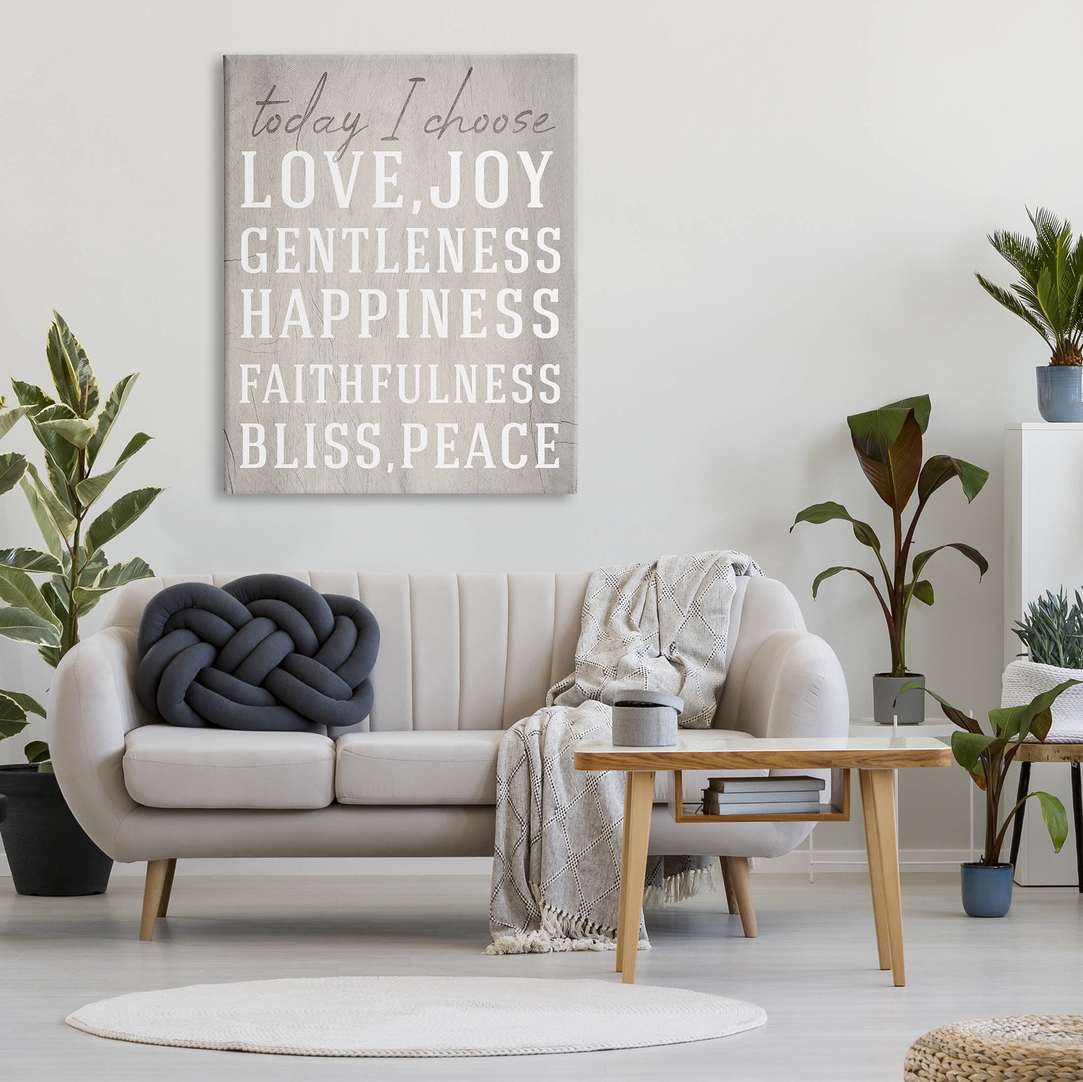 Stupell Industries Today I Choose Uplifting List Graphic Art Gallery Wrapped Canvas Print Wall Art, Design by Lil' Rue