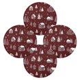 thumbnail image 2 of IAUYY Set of 1 Round Placemats for Dining Tables Heat-Resistant and Wear-Resistant DIY Printing Design Table Placemats，Applicable for Christmas White Christmas Pattern, 2 of 7