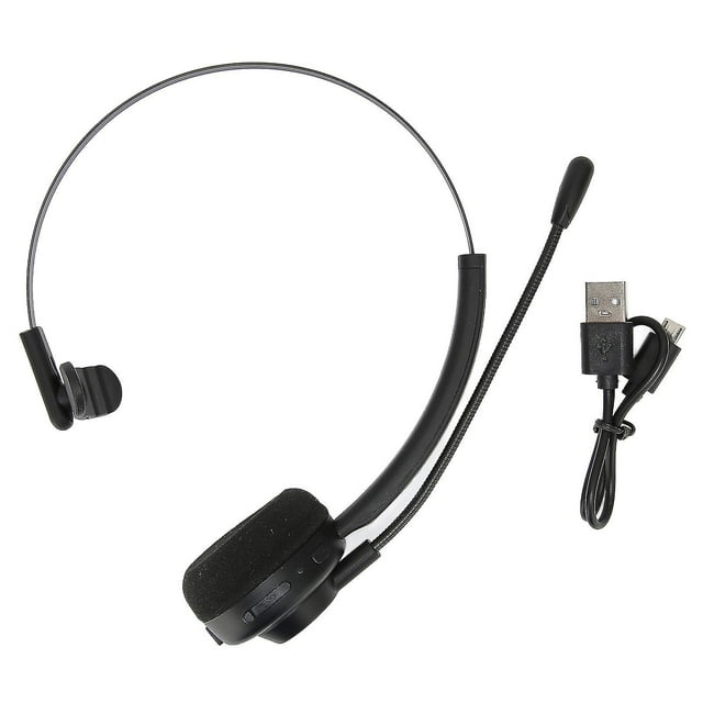 Trucker Bluetooth Headset Wireless Noise Cancelling Headphones with Microphone for Home, Office and Business