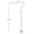 thumbnail image 3 of JONATHAN Y Julian 65.25" Integrated LED Metal Floor Lamp, Chrome, 3 of 6