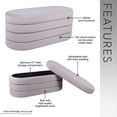 thumbnail image 3 of Large Ottomans, Velvet Ottoman Bench with Storage, Taupe, Taupe Ottomans With Storage,Mdf,Velvet Fabric Ottomans, Furniture Primary Living Space Ottomans, 3 of 11