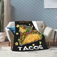 thumbnail image 3 of Taco Blanket for Girls Just Girl Who Loves Tacos Throw Blanket Soft Cozy Warm Fuzzy Fleece Tacos Food Bedroom Decor Blanket Gifts for Kids Women Men Adults Couch Sofa Bedding 50"X40", 3 of 6