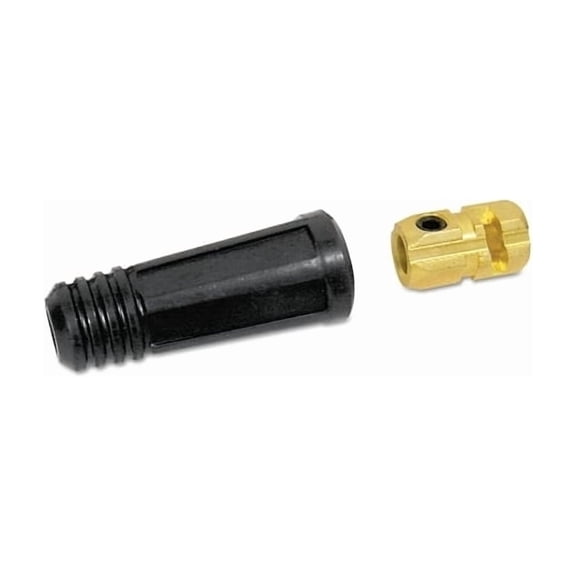 Dinse Style Cable Plug and Socket, Female, Ball Point Connection, 2/0 AWG to 1/0 AWG Cable Capacity
