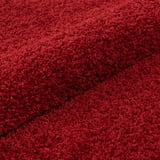 Solid Retro Modern Red Shag 3x5 ( 3'3'' x 5'3'' ) Area Rug Plain Plush ...