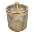 thumbnail image 4 of Makeup Cotton Swab Ball Holder Jar with Lid Container for Countertop Dresser light brown, 4 of 10