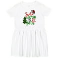 thumbnail image 3 of Inktastic Santa is Promoting Me to Big Sister Green Plaid Tree Girls Toddler Dress, 3 of 5
