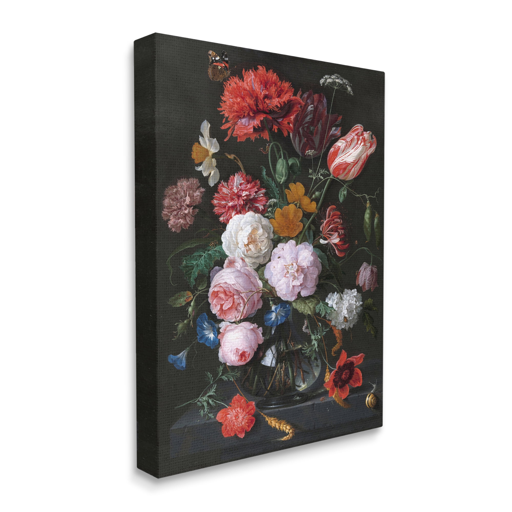 Stupell Industries Vaas met Bloemen Jan Davidsz de Heem Classical Painting Painting Gallery Wrapped Canvas Print Wall Art, Design by one1000paintings