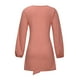thumbnail image 5 of Vestido de mujer Cuello redondo Moda Manga larga Delgado Color sólido Mini vestido suelto con cinturón Pompotops ghjkhdj16055, 5 of 9