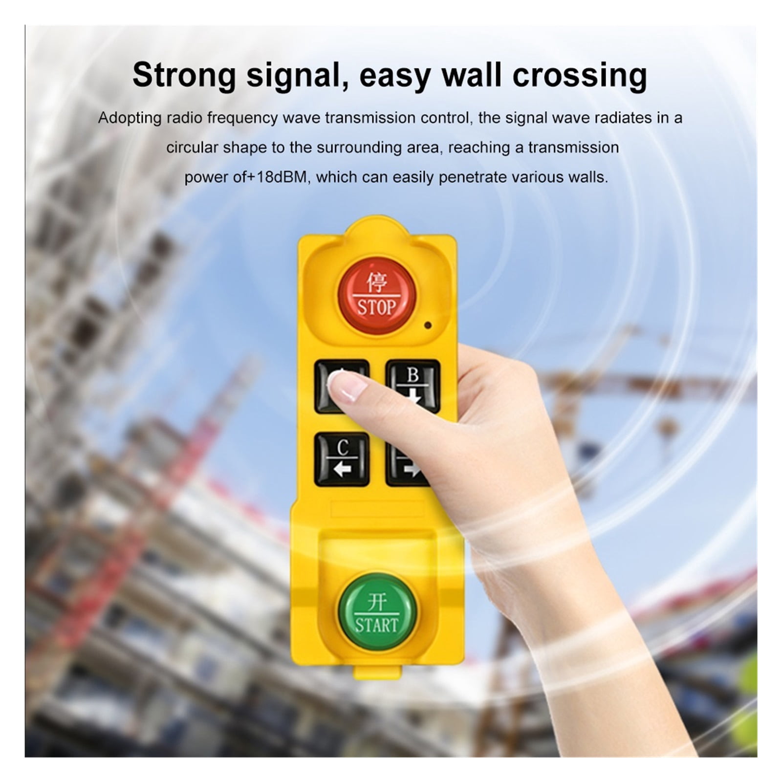 Industrial Wireless Remote Controller 433.92 Hoist Crane Control 2/4 Buttons Crane Industrial Radio Controller Long Distance ,High Quality Transmitter