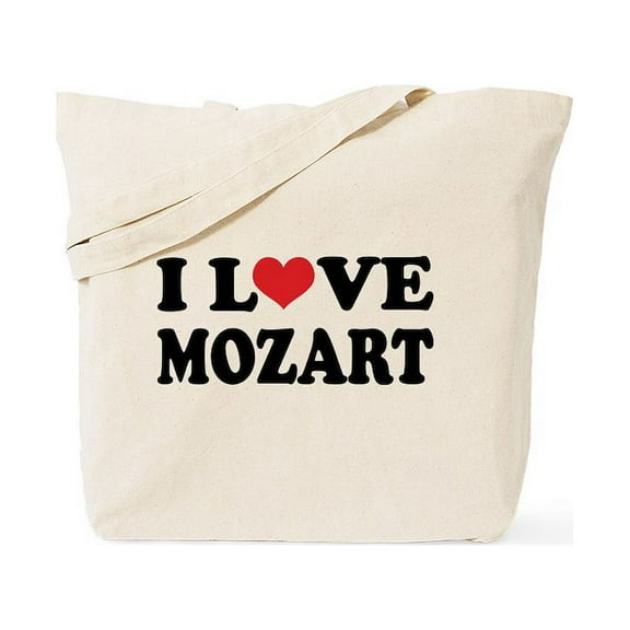 CafePress - I Love Mozart Tote Bag - Unisex Canvas Tote Bag, Beige, 1-Piece
