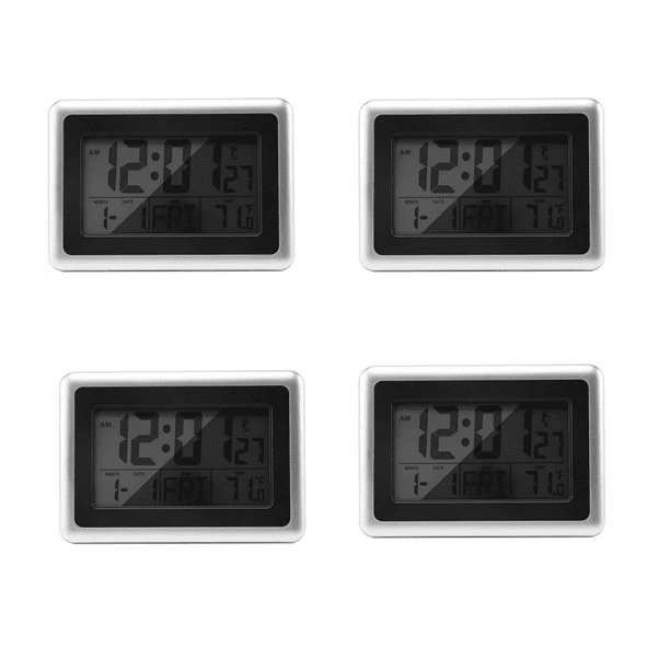 4X Atomic Digital Wall Clock, Large Lcd Display, Battery Operated