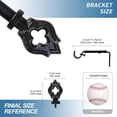 thumbnail image 4 of Urbanest Adjustable Single Curtain Rod Set Burnt Gold Leto Finials – 1 - Inch Diameter, With Black Rod, 84–120 Inches, 4 of 6