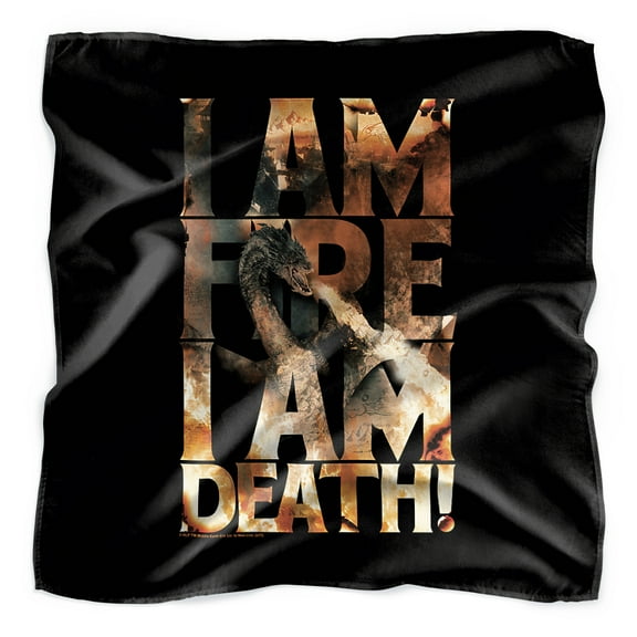 The Hobbit Smaug I Am Fire Bandana (21 in x 21 in)