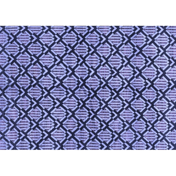 Ahgly Company Machine Washable Indoor Rectangle Abstract Blue Modern Area Rugs, 3' x 5'