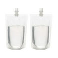 thumbnail image 2 of 100PCS 100Ml Liquid Stand Bag Leak Proof Drink Packaging Bag Spout Pouch for Beverage Juice Milk Coffee Storage,100 x Plastic Liquor Flask,Transparent, 2 of 9
