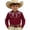 Brick Red, variant on Boys Printed Western Cowboy Shirt Snap Button Denim Long Sleeve Casual Top Toddler Kids Clothes