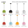 thumbnail image 5 of Livex Lighting 41181-37 Piedmont 10" Wide Pendant - Shiny Cobalt Blue / Polished Chrome, 5 of 10