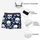 thumbnail image 3 of Balery white arrow Skull Calzoncillos bóxer para hombre, ropa interior de algodón suave y transpirable con cinturilla de nailon-Large, 3 of 5