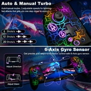 Beboncool Switch Controller Grip, Ergonomic Handheld Controller with Hall Effect Joysticks, RGB Lighting & Programmable Buttons, Compatible with Nintendo Switch/Switch OLED