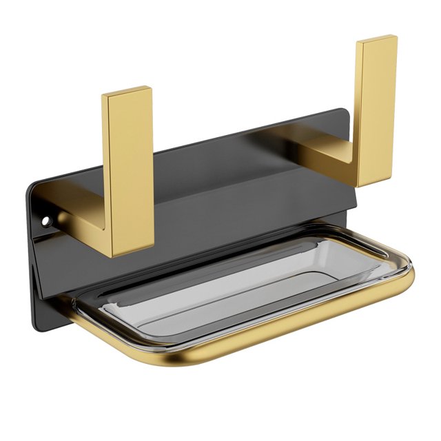 Estante organizador ShuxiuWang tapa de maceta aluminio grueso negro y dorado