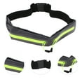 thumbnail image 3 of Unique Bargains 1 Pc Double Pocket Running Waist Pack for Hiking Gym Polyester Gray, Green, 3 of 4
