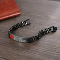thumbnail image 4 of Custom Emergency Medical Alert Bracelet - Free Engraving, Ships Next Day, Non-Tarnish Titanium Steel, Size 7.5-9.5 inches, Medical ID Bracelet for Men & Women, Durable & Comfortable, 4 of 19
