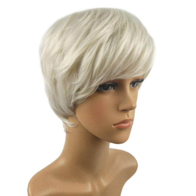 Short white wig cheap