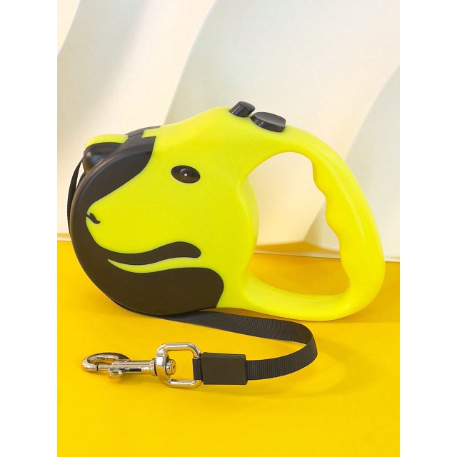 1pc Yellow Automatic Retractable Pet Leash For Cats And Small/Medium Dogs, Pet Supplies Trainer Lead