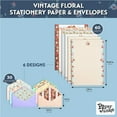 thumbnail image 2 of 60 Sheets Vintage Floral Stationary with 30 Envelopes, Letter Writing Paper for Poems, Thank You Notes, Pen Pal, Scrapbook, Calligraphy (6 Designs, 10.2 x 7.25 In), 2 of 9