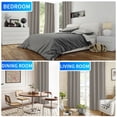 thumbnail image 2 of JIATER Blackout Curtains,52 x 84 inch Blackout Curtains Set of 2 for Bedroom Living Room,Thermal Insulated Room Darkening Drapes with Grommet,Coffee, 2 of 6