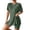 Army Green, variant on MXUIKV Workout Sets for Women Lightweight Summer Loose Fitted Side Slit Hem T-Shirts Tight Shorts(X-Large,Watermelon Red)