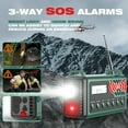 thumbnail image 5 of Hand Crank Emergency Weather Radio 10000mAh, NOAA/AM/FM/SW, Solar & Type-C Rechargeable, SOS Alarm, Flashlight, LED Reading Light, Compass, Waterproof for Outdoor Survival, 5 of 7
