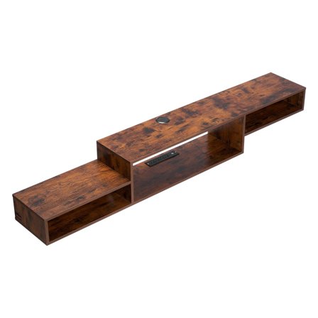 Modern Floating TV Stand for 70" TVs, Wall Mounted Entertainment Center with Cable Management & Storage Shelves