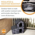thumbnail image 5 of K&H Pet Products Two-Story Outdoor Kitty House with Dining Room Unheated Gray Leaf 22 X 27 X 27 Inches, 5 of 9