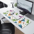 thumbnail image 2 of Long Mouse Pads for Desk,White Floral Dinosaurs Pattern Desk Mats on Top Of Desks, Desk Mouse Pad Extra Large with 3mm Non-Slip Base and Stitched Edge for Gaming,Office,Work,Home 31.5"x11.8", 2 of 6