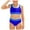 Blue, variant on Girls Swimsuits 2 Piece Bathing Suit Bikini Set Beach Sporty Color Block Girls' Swimwear (12-13 Years,Hot Pink)