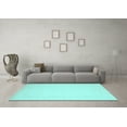 thumbnail image 3 of Ahgly Company Indoor Rectangle Solid Light Blue Modern Area Rugs, 2' x 5', 3 of 4