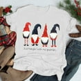 thumbnail image 2 of JINMGG Womens Plus Size $5 Fashion Women Christmas Print Short Sleeves O-Neck Loose T-Shirt Blouse Tops White XXL, 2 of 3