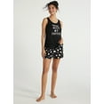 thumbnail image 2 of Joyspun Women's Print Tank Top and Shorts Pajama Set, 2-Piece, Sizes S to 3X, 2 of 5
