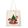 thumbnail image 3 of Bolsas de mano de Halloween personalizadas, suministros para fiestas con diseño de perro paseando y calabaza fantasma, bolsas de lona con impresión personalizada con nombre y foto para temporada espel, 3 of 5