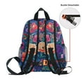 thumbnail image 5 of FORMRS School Backpack with Front Zippered Pocket 12" Student Travel Daypack, Blooming Flowers Pattern, 5 of 6