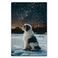 thumbnail image 3 of Hudo Dog Christmas Canvas Wall Art, Old English Sheepdog Dog Wall Art Prints Dogs Hanging Wall Pictures Decoration for Holiday Living Room Bedroom Bathroom, 3 of 5