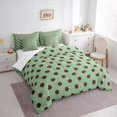 thumbnail image 3 of Homewish Green Brown Geometric Circle Boy Girl Twin Bedding Sets 7-Piece,Polka Dots Bedding Comforter Set Microfiber,Vintage Aesthetic Breathable Sheet Sets,Luxury Bedroom Decor,Reversible, 3 of 8