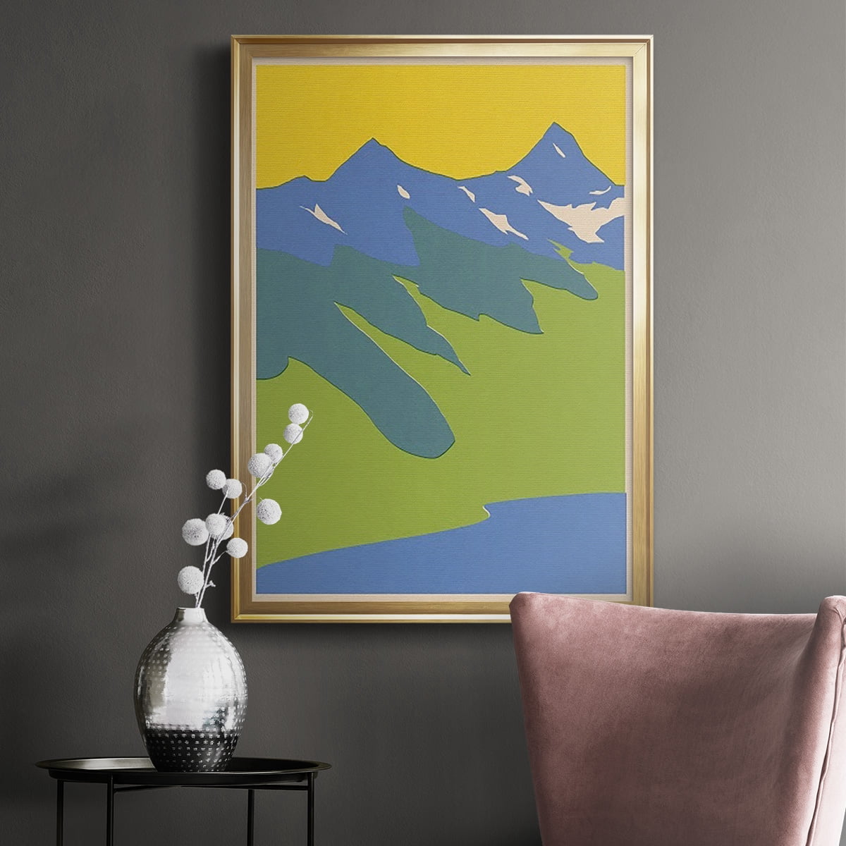 Bright Glacial Lake II Premium Framed Print, in Gold, Black, or Silver - Ready to Hang