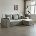 thumbnail image 2 of Wiilayok 107" Cloud Sectional Couch with L-Shape Chaise,Modern Modular Sofa with Deep Seat, Oversized Boneless Upholstered Couches for Living Room Bedroom,Gray(Plush Corduroy Fabric), 2 of 7