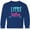 Royal Bue, variant on Inktastic Little Sister, Younger Sister, Arrow - Blue Pink Long Sleeve Youth T-Shirt