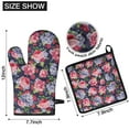 thumbnail image 6 of Pioneer Flower Kitchen Oven Mitt and Pot Holder Sets 2 Pcs for Baking, Cooking and Grilling, Heat Resistant Up To 392 °F, 6 of 7