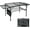 3X2 FT with 2 panels, variant on Folding Grill Table, 3x2 FT Portable Camping Table, Height Adjustable Metal Tables with Mesh Desktop and Mesh Bag, Outdoor Furniture for Camping, Picnic, Beach and BBQ, Black