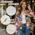 thumbnail image 6 of DISNIMO Abstract Art Printed Jackets for Women Zip Up Sweatshirts Long Sleeve Outwear Fall Winter Sweatshirts, 3XL, 6 of 7